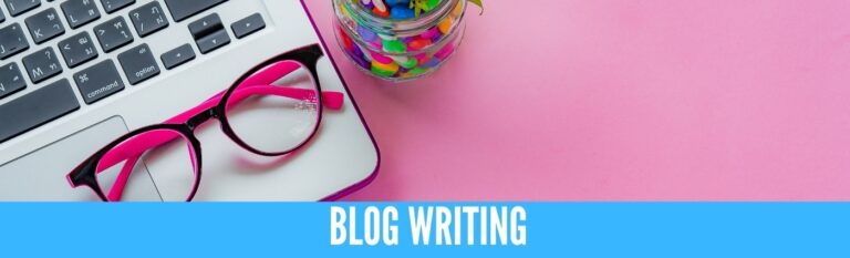 Blog Writing Portfolio Header