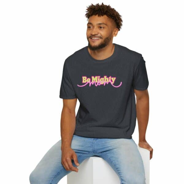 "Be Mighty Mom" Official Community Tee Unisex Softstyle T-Shirt - Image 72