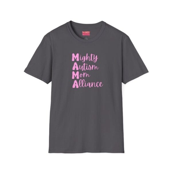 Mighty Autism Mama T-Shirt | Unisex Softstyle Tee for Support, Awareness, Gift for Moms | Perfect for Autism Awareness Month, Casual [...] - Image 3
