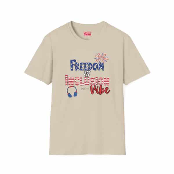 Freedom & Inclusion Vibe Unisex T-Shirt for Celebrations, Patriotic Events, Summer BBQs, Family Gatherings, and Festivals - Image 6