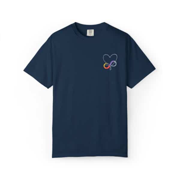Colorful Infinity Heart T-Shirt | Unisex Tee for Everyday Wear, Gifts, Pride Events, Casual Outings, Birthdays, Summer Fun