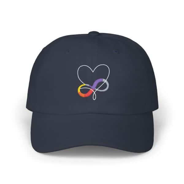 Classic Heart Infinity Dad Cap, Casual Father's Day Gift, Adjustable Hat, Dad's Fashion, Summer Accessories, Unisex Headwear