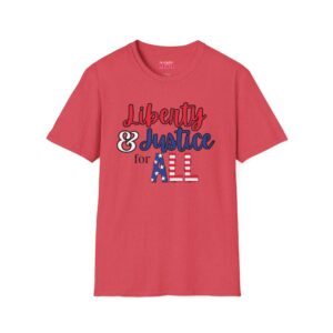 Liberty & Justice for All Unisex Softstyle T-Shirt, Patriotic Tee, Fourth of July Shirt, Equality Apparel, Independence Day Clothing, [...]