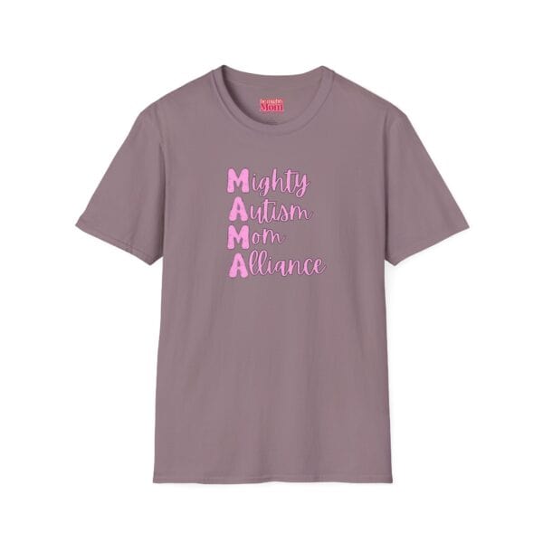Mighty Autism Mama T-Shirt | Unisex Softstyle Tee for Support, Awareness, Gift for Moms | Perfect for Autism Awareness Month, Casual [...] - Image 4