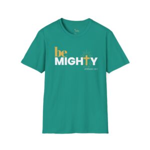 Be Mighty Logo T-Shirt — Inspirational Christian Jeremiah 20:11 Faith Tee Christian Autism Moms